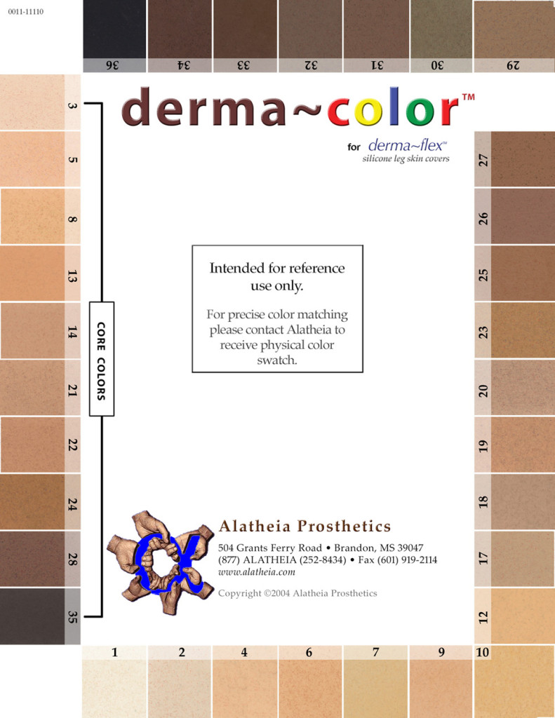DermaFlex Color Swatch